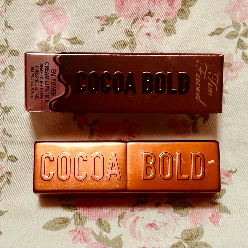 Too Faced Cocoa Bold in Chocolate Strawberry Em-Power Cream Lipstick